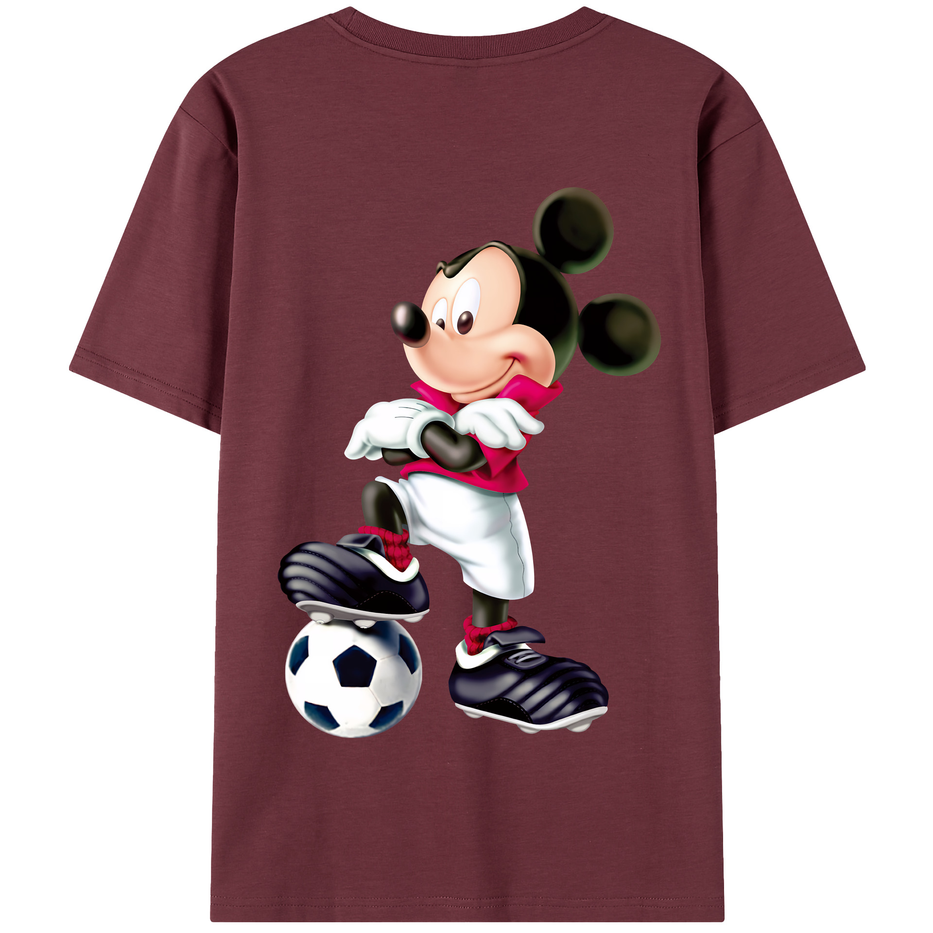 （画像用） ミッキーマウス Mickey Mouse 綿100％半袖Tシャツ（背面プリント）
